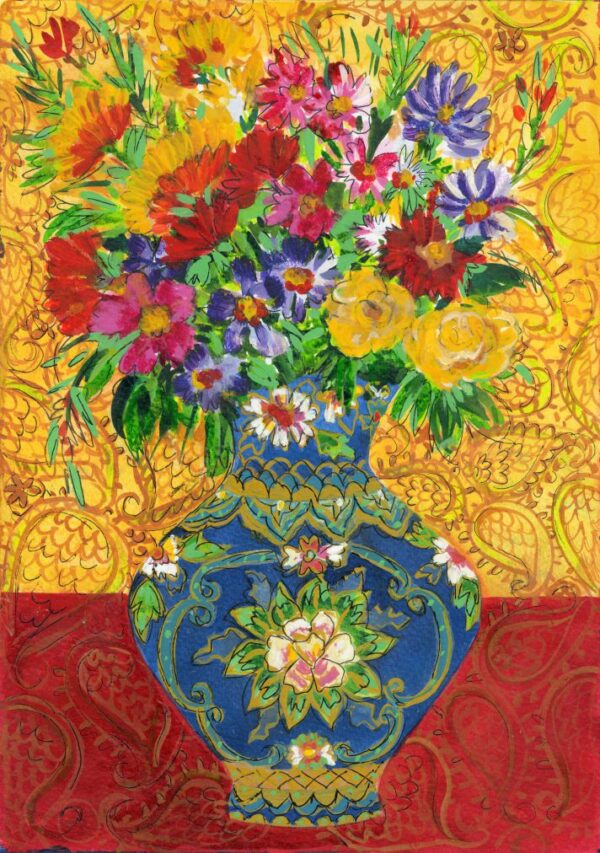 Chinonsere Vase Print 20 by Victoria England, Artist
