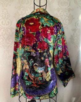 Chinoiserie Blackbird Kimono Wrap Jacket 43 Back